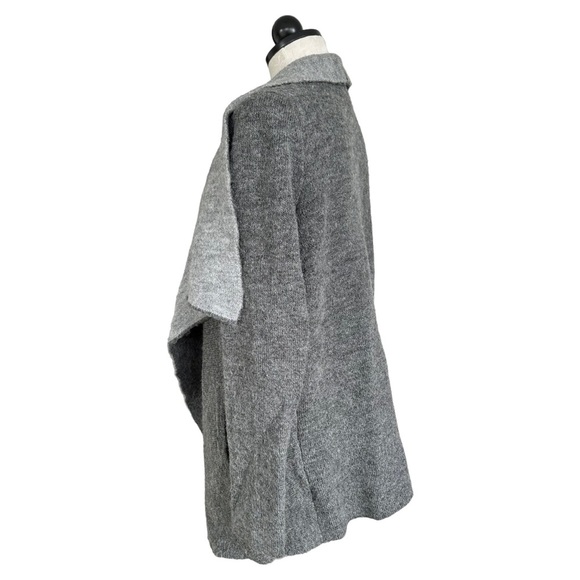Nanette Lepore Gray Waterfall Open Front Cardigan Sweater Two Tone Size Large - Picture 4 of 10